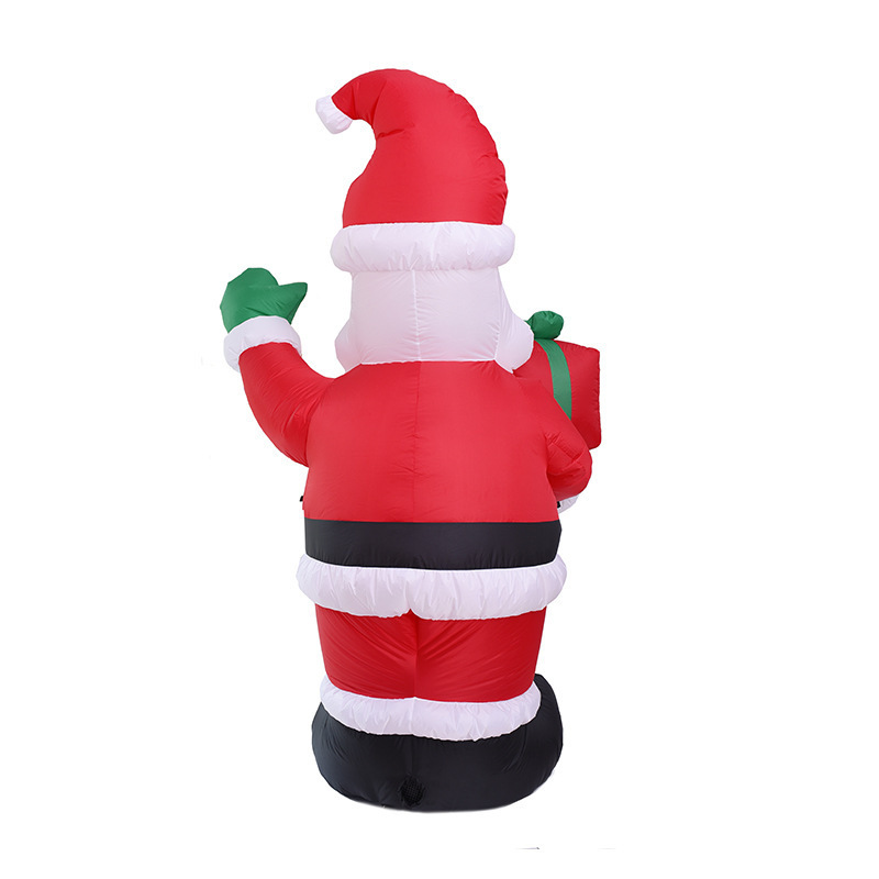 1.35M inflatable LED Santa with gift box inflatable christmas decorations supplies