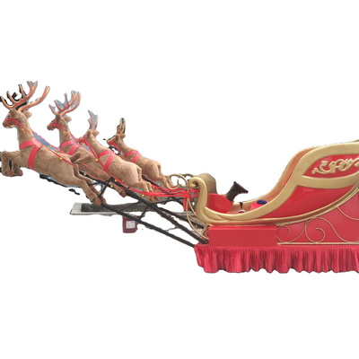 Commercial Christmas Decoration Supplies Outdoor Life Size Santa Claus Sleigh Ornaments Electric Christmas Sleigh Decoration