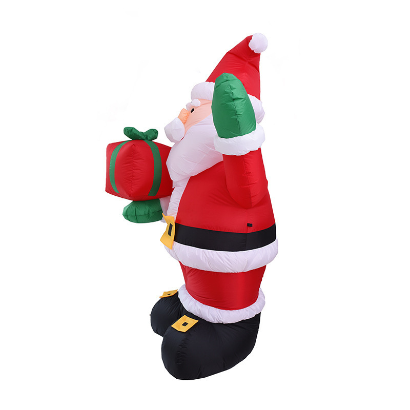 1.35M inflatable LED Santa with gift box inflatable christmas decorations supplies