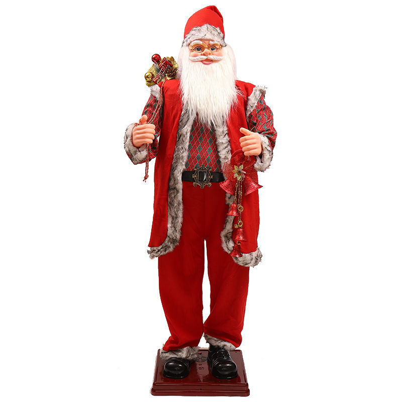 Commercial Christmas Decor Santa Claus Electrical Dancing Moving Outdoor Christmas Decorations Large Santa Claus With Music