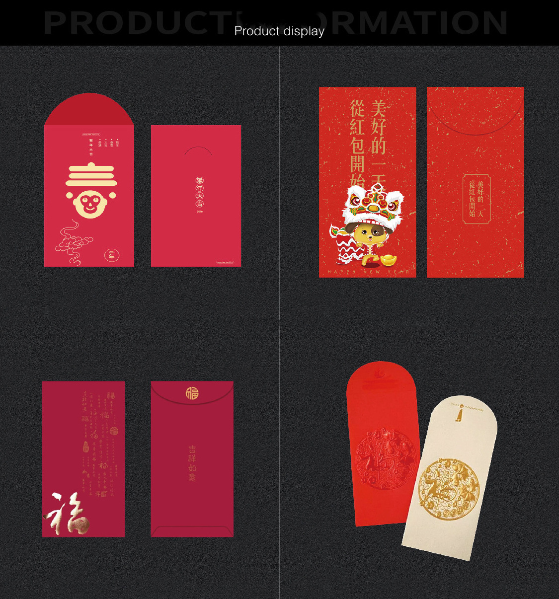 Chinese New Year Dragon Decorations 2024 Crafts Custom Gifts Luxury Red Envelop Chinese New Year Red Envelope