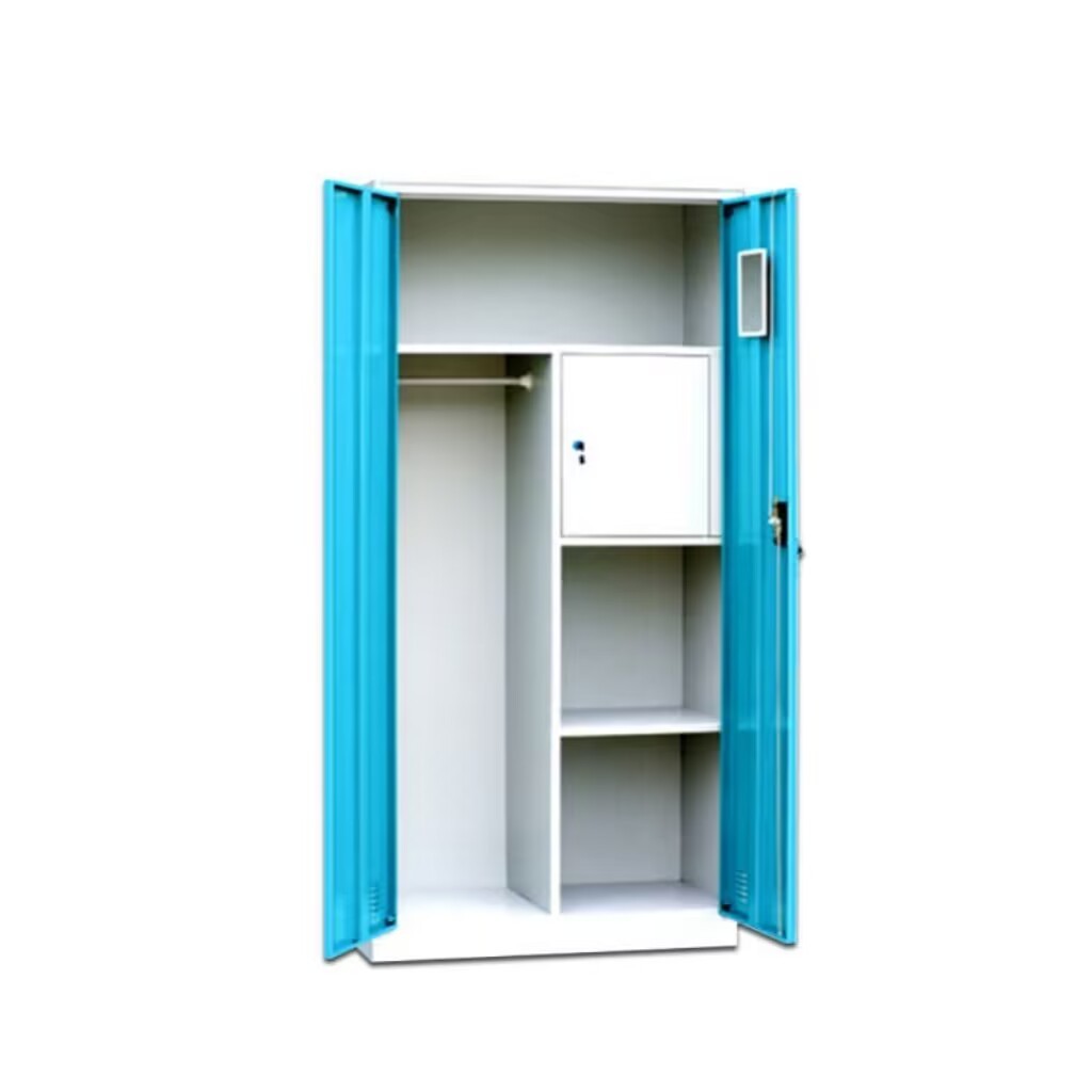 Steel Wardrobe Modern Simple Wardrobe With Small Cabinet Large Capacity Clothes Chest