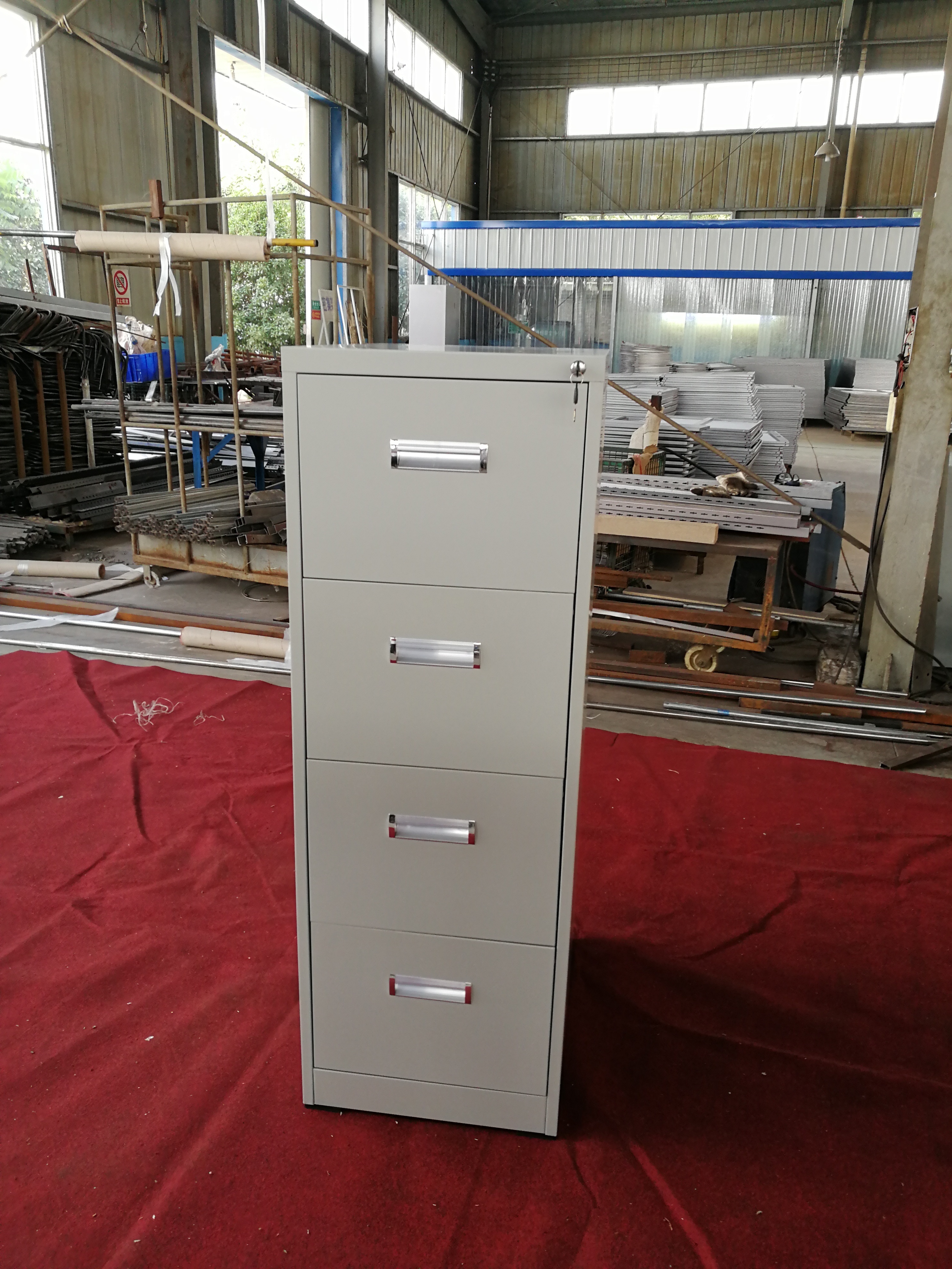 knock down structure vertical four drawer steel office storage filing cabinets