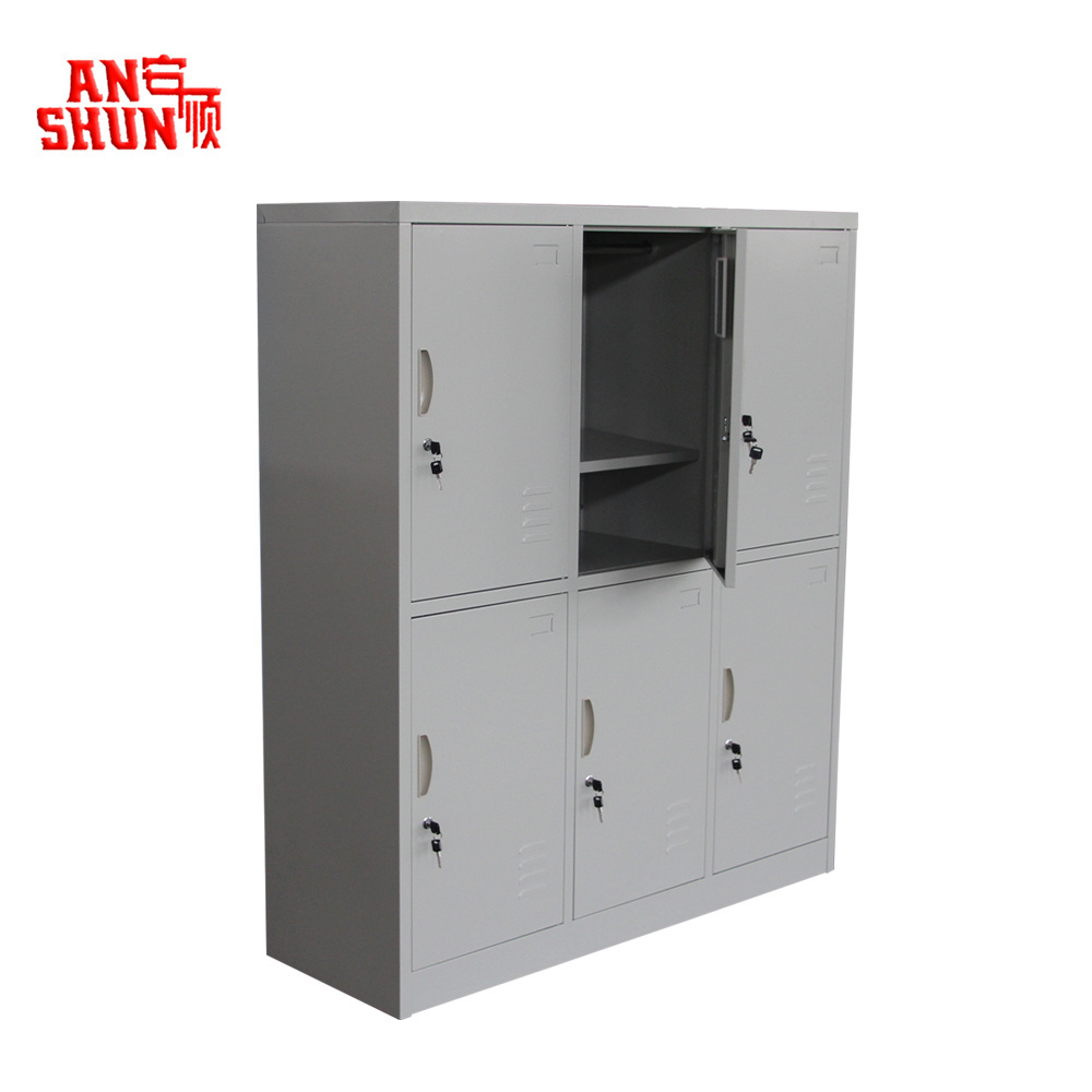 Primary School Furniture 6 Door Schoolbag Cabinet Toy Locker Cabinet Small Metal Storage Locker For Bag And Clothes