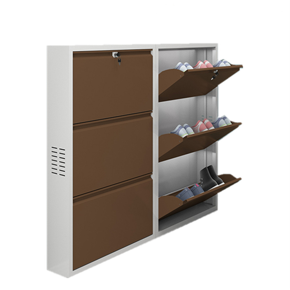 Indonesia Popular Wall Mount Shoe Storage Cabinet Space Saving Compact Slim Shoe Rack Organizer