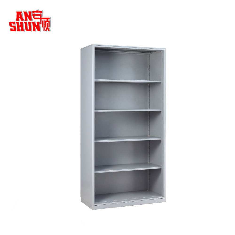 School No Door Open Shelf Book Filing Cabinet Metal File Storage Cabinet With 4 Shelves