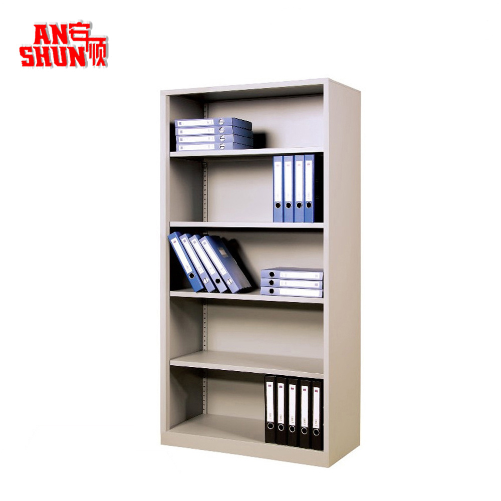 School No Door Open Shelf Book Filing Cabinet Metal File Storage Cabinet With 4 Shelves