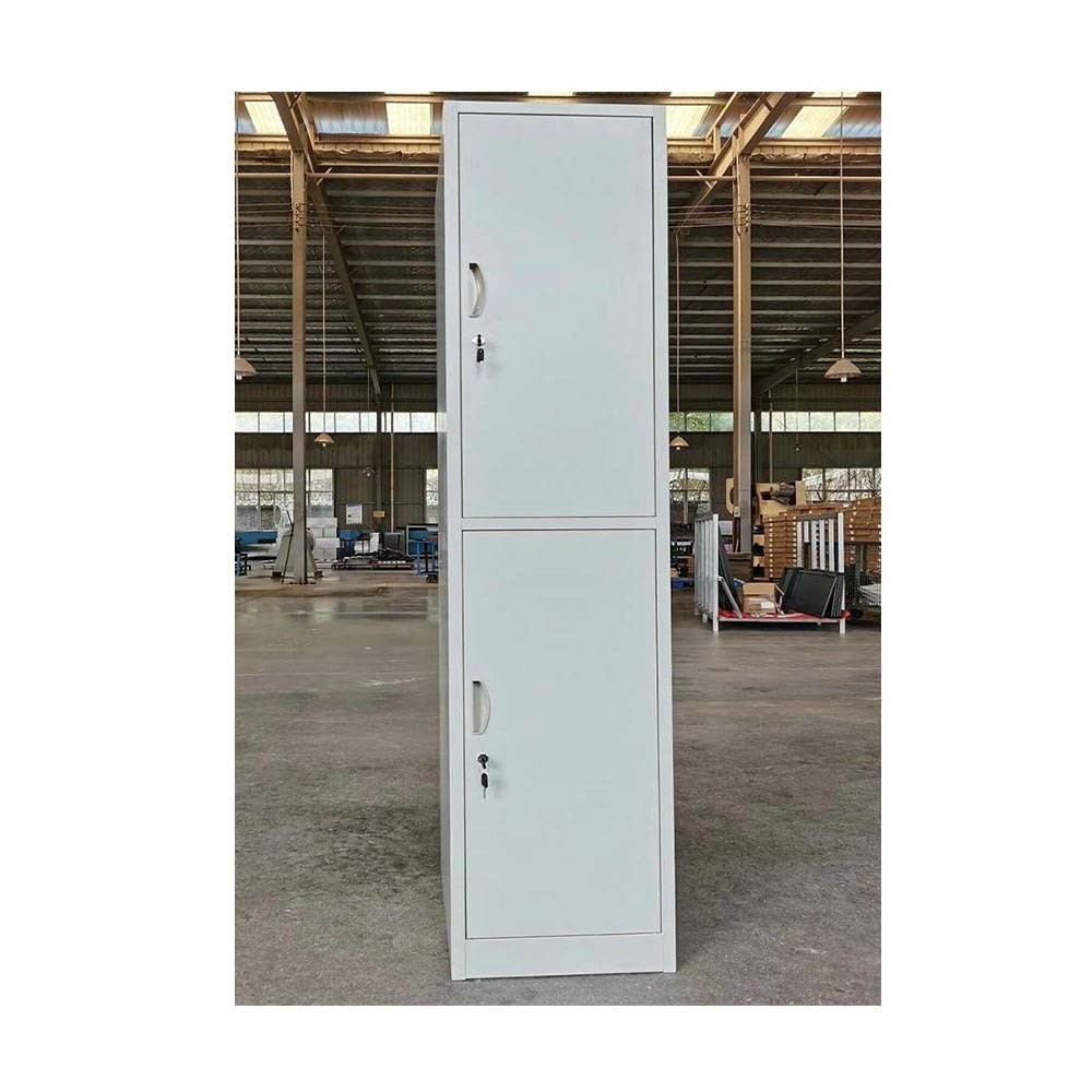 FAS-010 school furniture metal employee staff wardrobe two door gym clothes cupboards storage cabinet steel locker