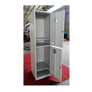 FAS-010 school furniture metal employee staff wardrobe two door gym clothes cupboards storage cabinet steel locker