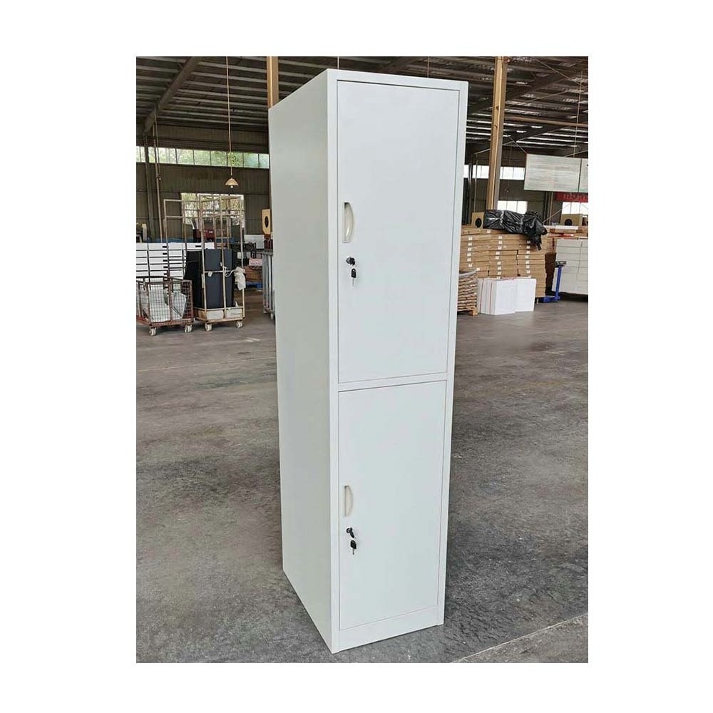 FAS-010 school furniture metal employee staff wardrobe two door gym clothes cupboards storage cabinet steel locker