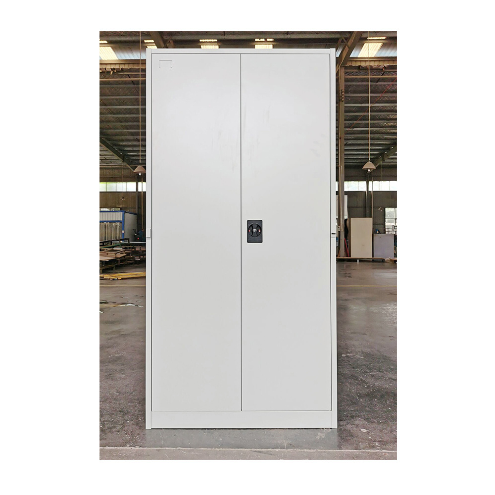 FAS-008  office furniture full height two door metal storage cabinet steel filing cabinet with safe locking bar