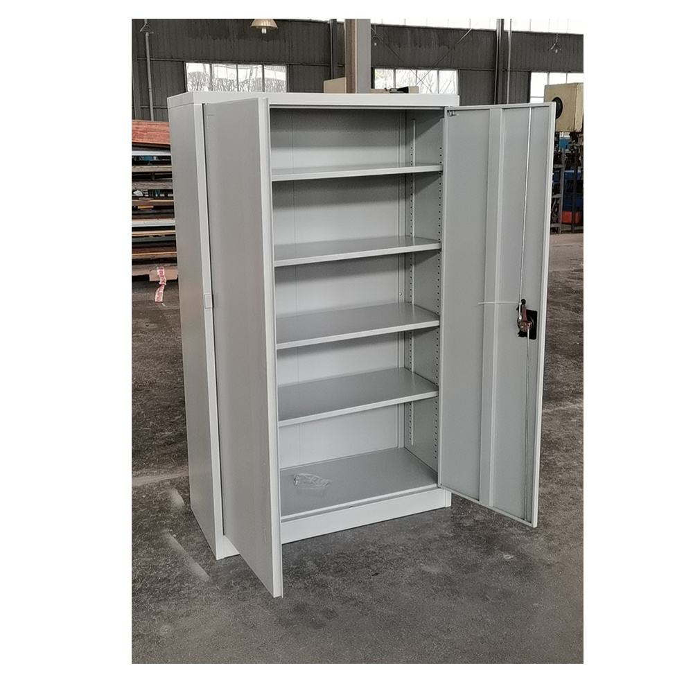 FAS-008  office furniture full height two door metal storage cabinet steel filing cabinet with safe locking bar