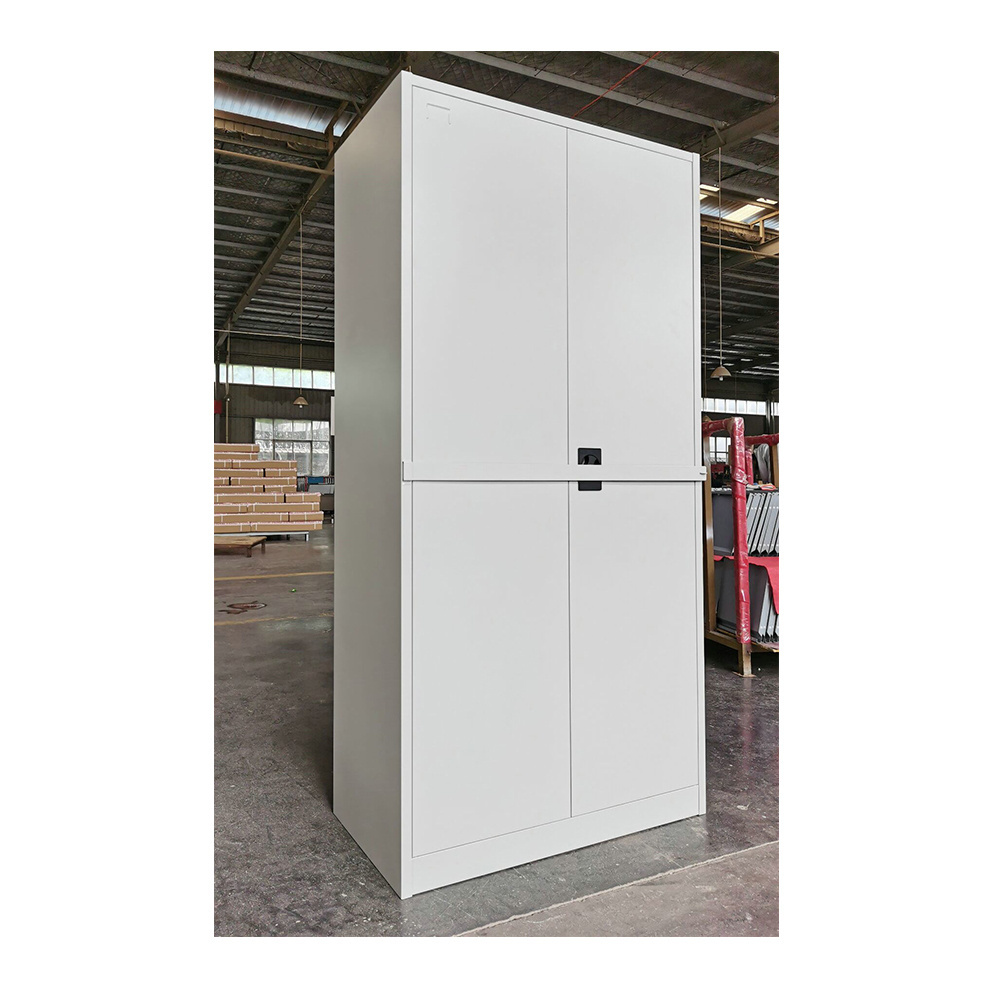 FAS-008  office furniture full height two door metal storage cabinet steel filing cabinet with safe locking bar