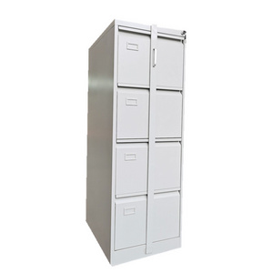 Office furniture 4 drawer steel filing cabinet slim vertical four drawer metal file cabinet with security locking bar