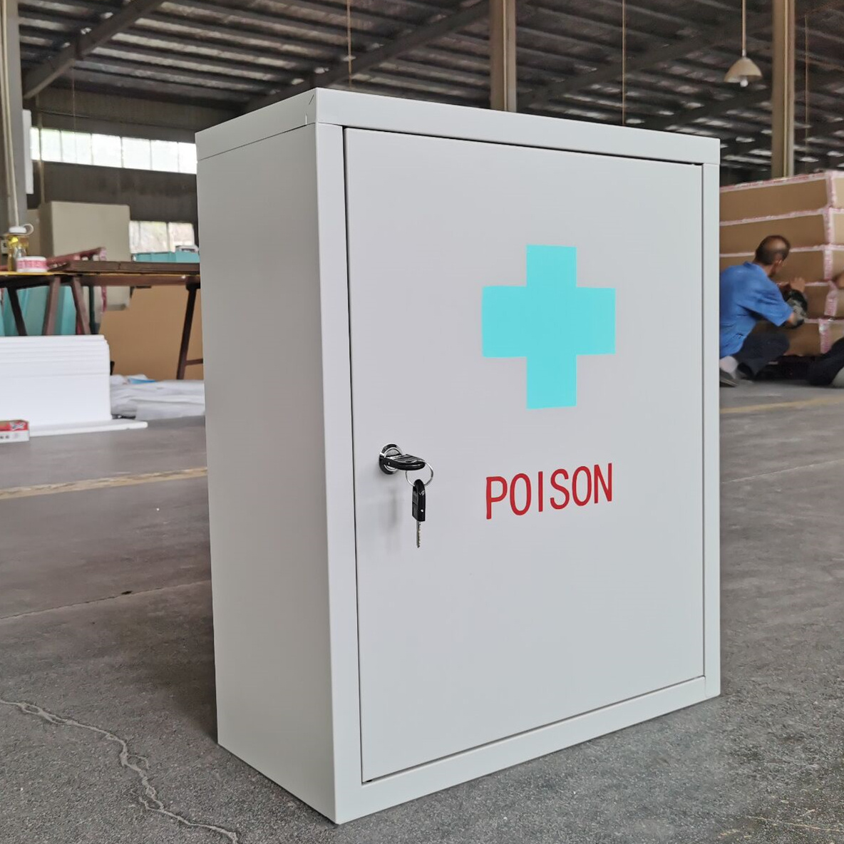 Wall Mounted Emergency Medicine Locker Box Small Portable Hospital Medical Led Storage Cabinet