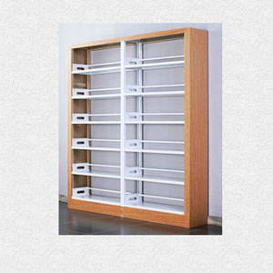 FAS-064  thermal transfer wooden color library cupboard shelving Steel bookshelf Metal school Furniture Library shelves