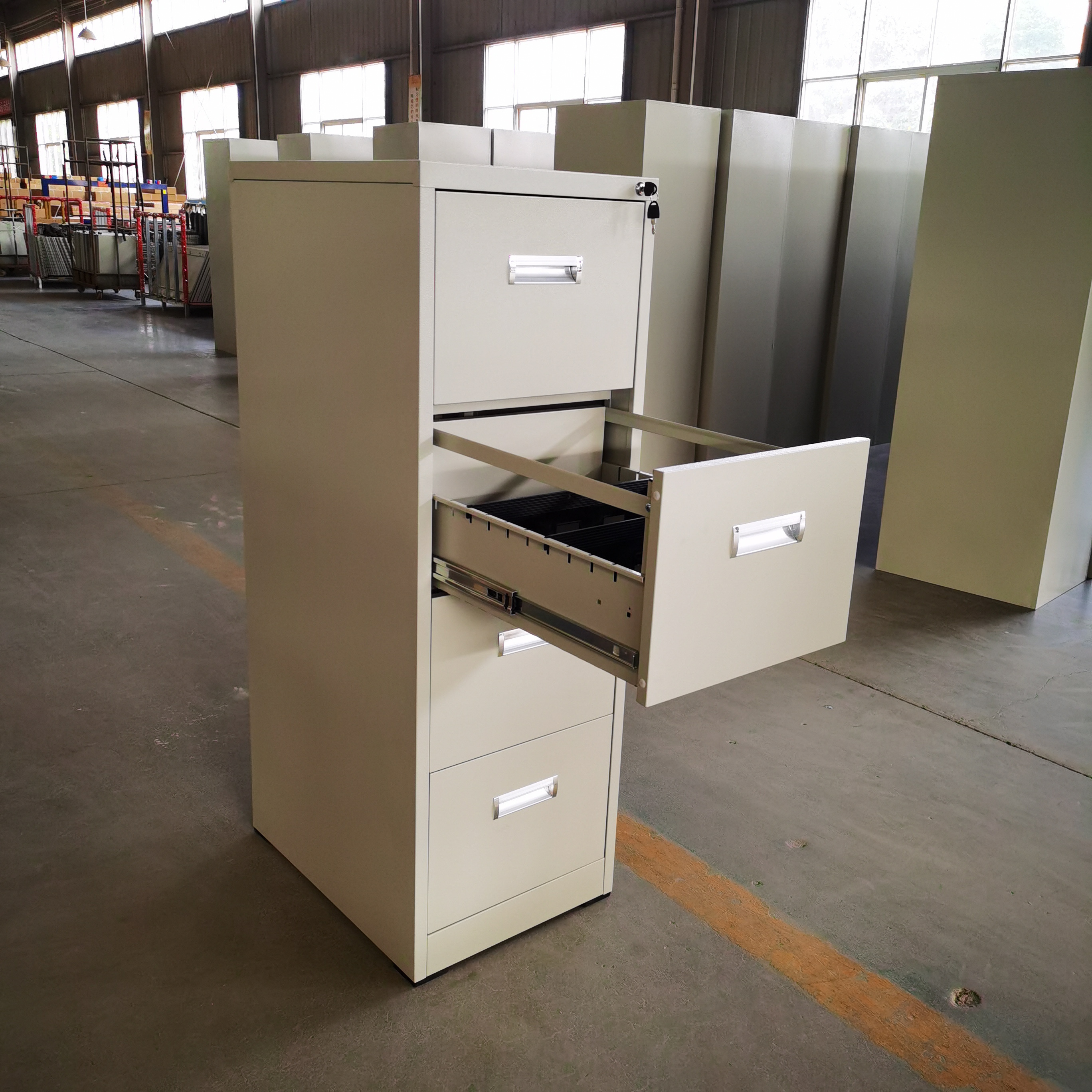 knock down structure vertical four drawer steel office storage filing cabinets