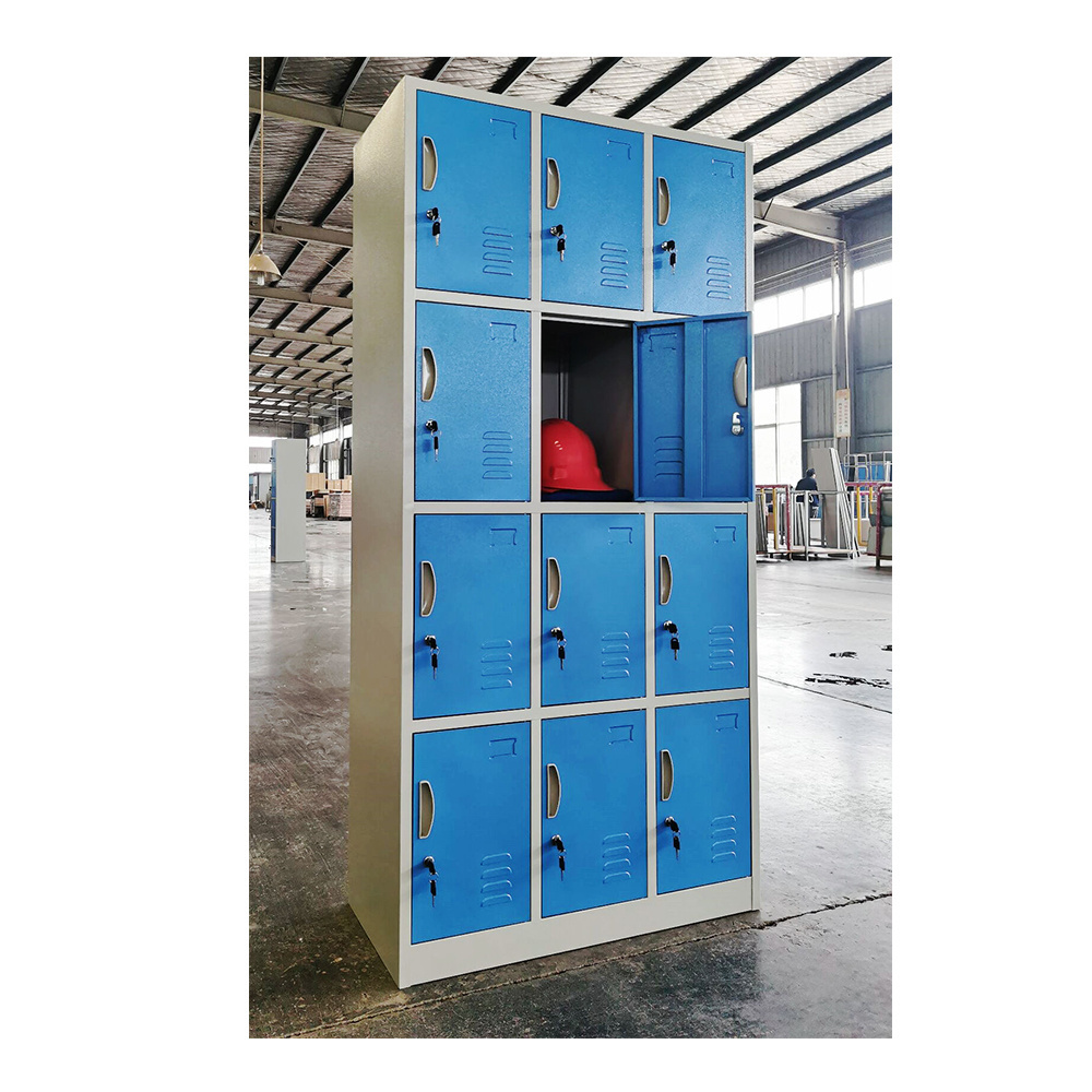 FAS-031 12 Door staff school metal Cabinet stainless steel worker clothes storage cabinet steel locker