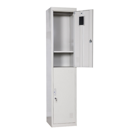 Singapore steel furniture metal locker cabinet 2 doors for gym steel commercial clothes storage locker