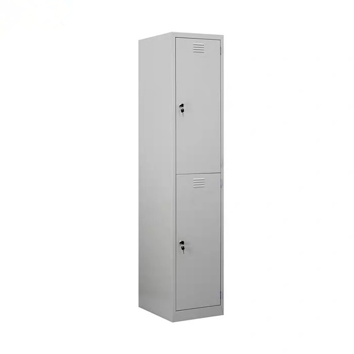 Singapore steel furniture metal locker cabinet 2 doors for gym steel commercial clothes storage locker