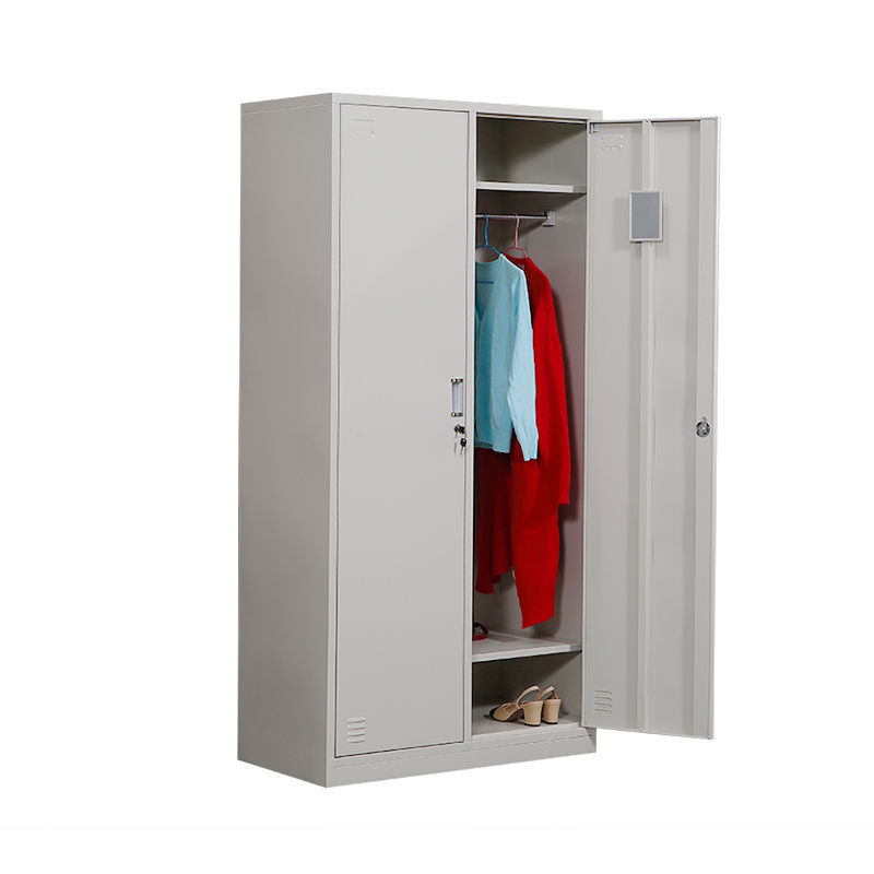 CAS-025 cheap price wardrobe bedroom furniture metal 2 door clothing cupboard for sale