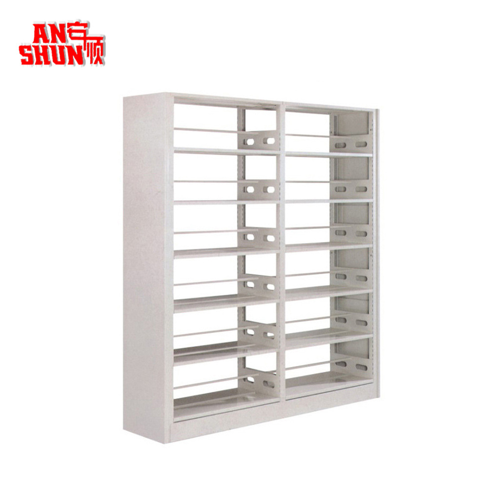 FAS-064  thermal transfer wooden color library cupboard shelving Steel bookshelf Metal school Furniture Library shelves