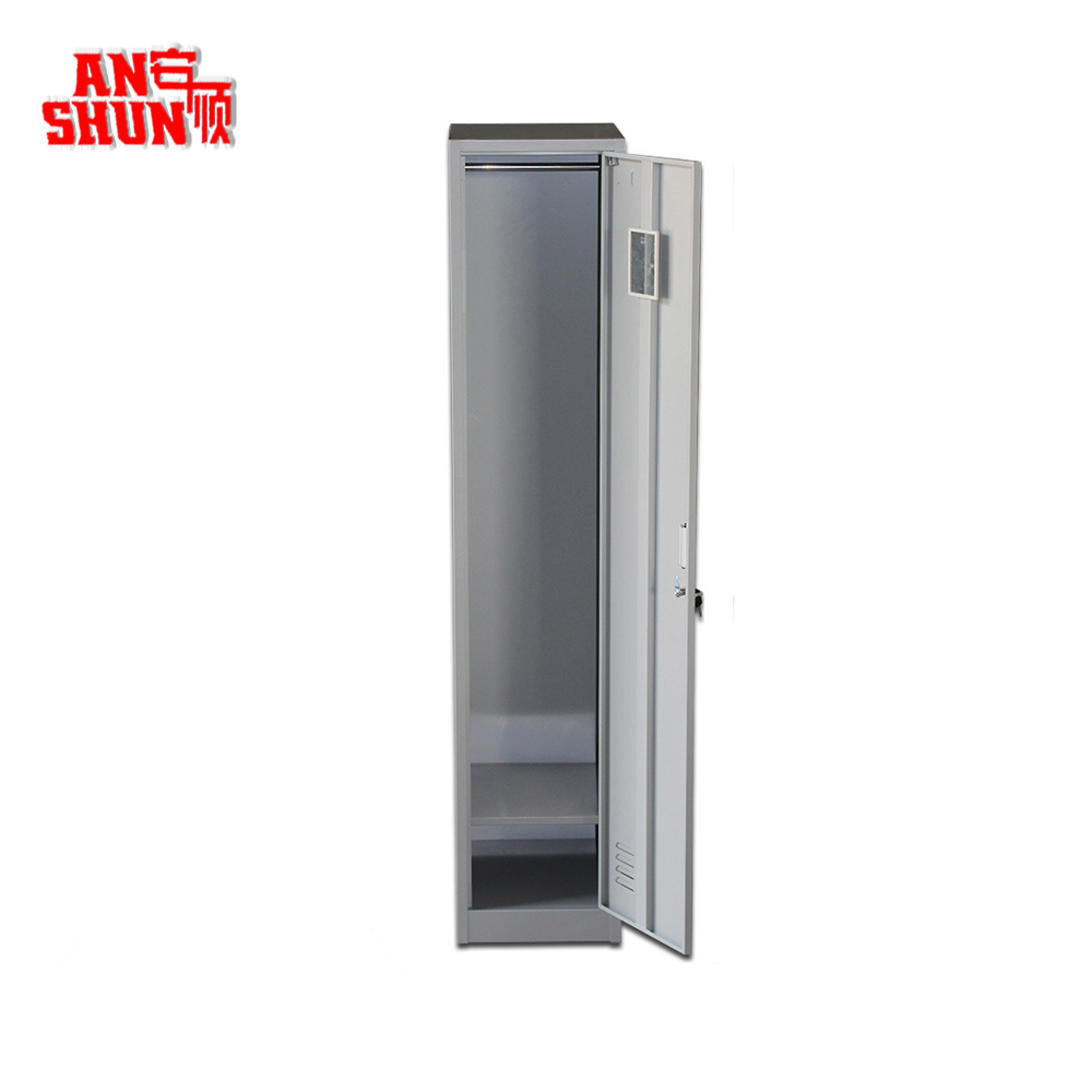 AS-009 One-door Clothes Locker Durable Common Use Steel Storage locker Mass Dressing Cupboard High Quality Wardrobe