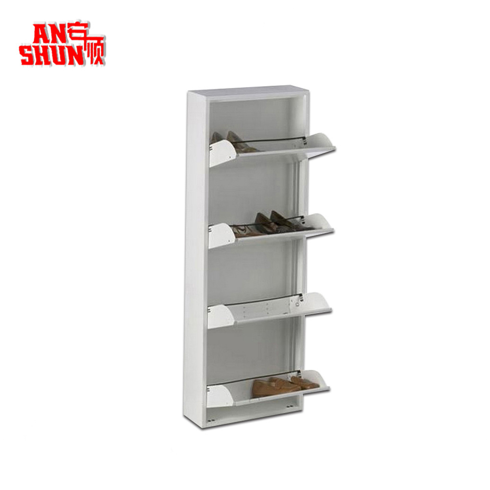 Living Room Furniture 3/4 Layer Shoe Rack Waterproof Steel Metal Home Gate Storage Lockable Shoes Shelves Shoe Cabinet