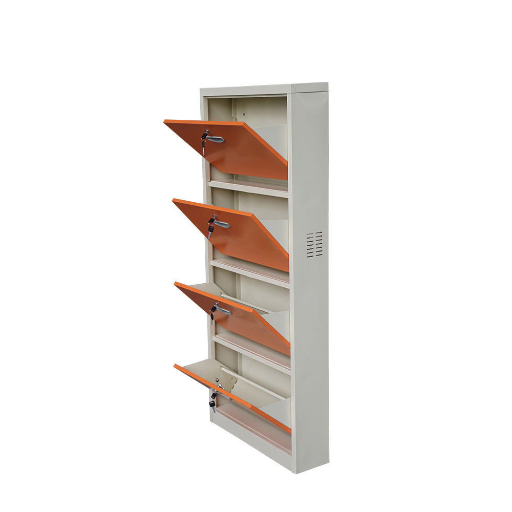 Hot selling vertical home metal wall mounted shoe racks