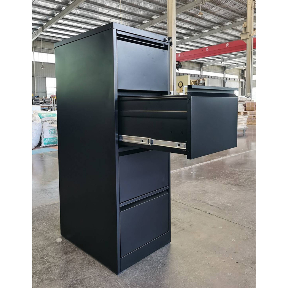 4 Drawer Metal Cabinet Heavy Duty Steel Office Furniture with Vertical File Cabinet Regular Document Storage Cabinet