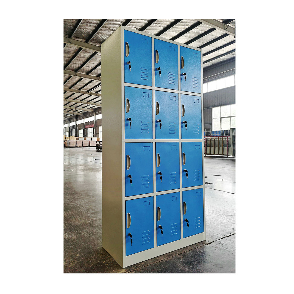 FAS-031 12 Door staff school metal Cabinet stainless steel worker clothes storage cabinet steel locker