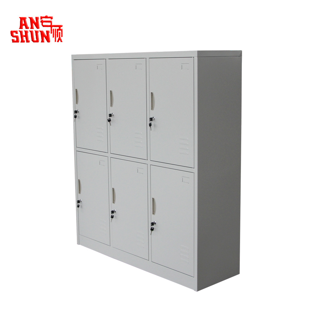 Primary School Furniture 6 Door Schoolbag Cabinet Toy Locker Cabinet Small Metal Storage Locker For Bag And Clothes