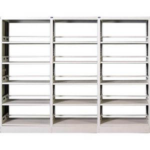 Double Sided Three Column Steel Library Book Shelf Used Library Shelving