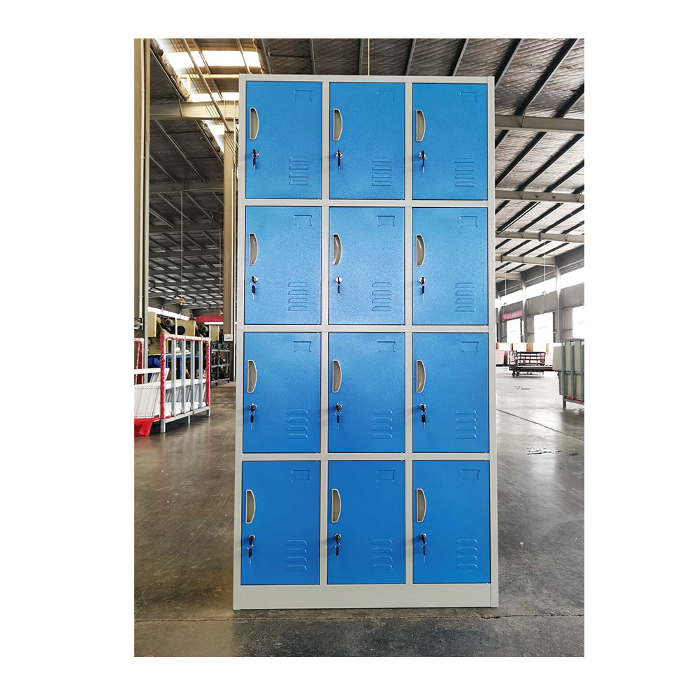 FAS-031 12 Door staff school metal Cabinet stainless steel worker clothes storage cabinet steel locker