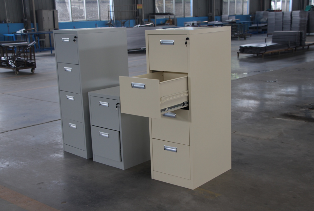 knock down structure vertical four drawer steel office storage filing cabinets