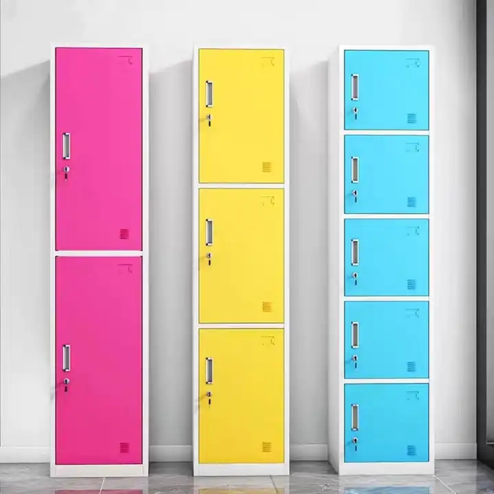 Factory Price Pink Locker Steel Mini Locker Storage Cabinet Metal Clothes Locker