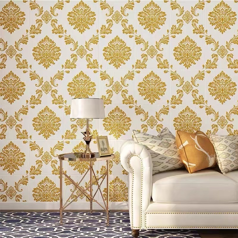 Wall Paper for Room Papel De Parede 3D House Decoration Interior PVC Home Damask Wallpaper