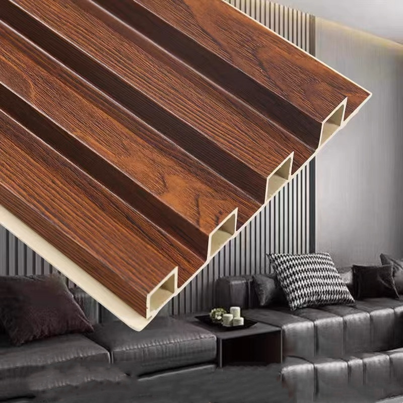 Indoor Wall molding board Wood wave wpc wall backdrop panel