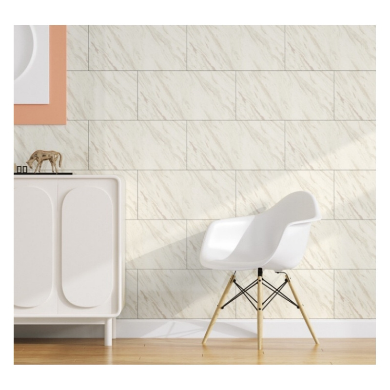 Marble Tile Wall Sticker Waterproof Pvc Board Toilet Bathroom Sticker Pvc Wallpaper 30*60cm