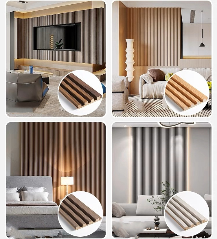 six groove wall soundproofing panels wpc waterproof fireproofing bamboo wall paneling for Headboard wall