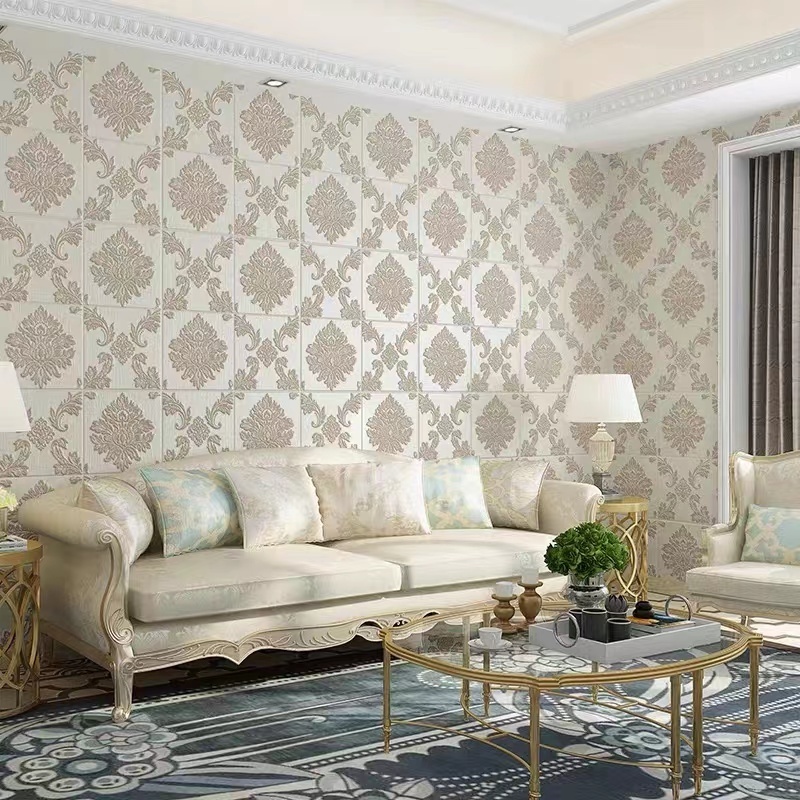 Wall Paper for Room Papel De Parede 3D House Decoration Interior PVC Home Damask Wallpaper