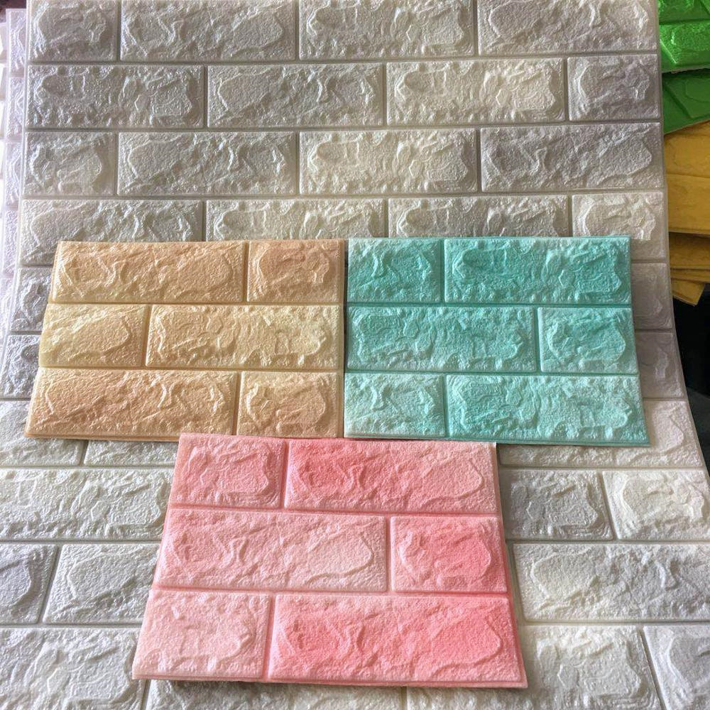 Wholesale Home Decor Pvc Self Adhesive 3d Effect Brick Stone Wallpaper