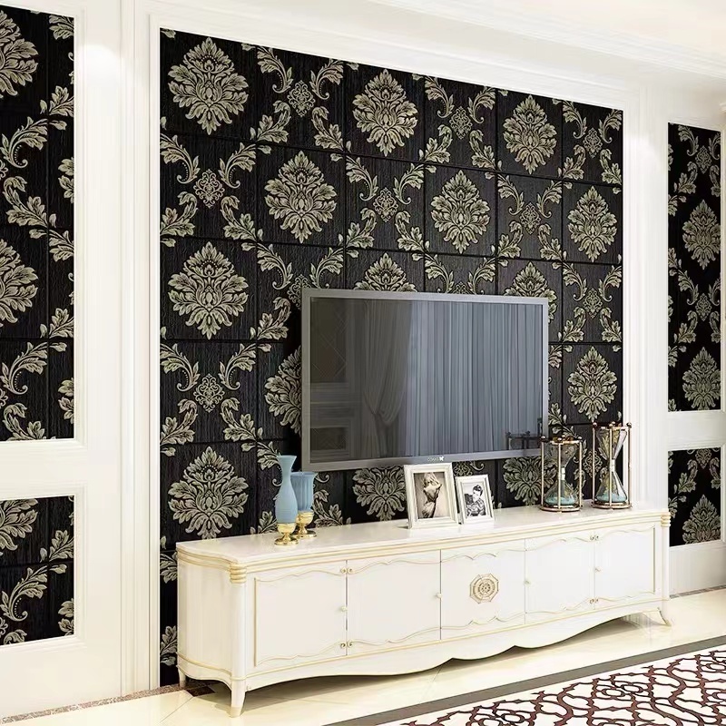 Wall Paper for Room Papel De Parede 3D House Decoration Interior PVC Home Damask Wallpaper