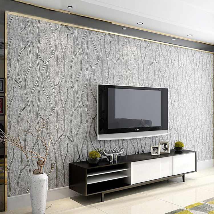 Modern 3d Non woven Wallpaper Stripes Deerskin Bedroom Wallstickers Living Room Tv Background Wall Wallpaper