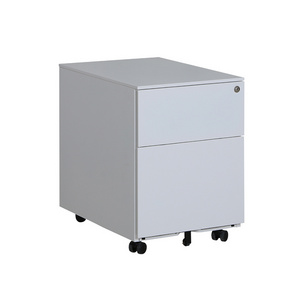 Small Vertical Metal Mobile 3 Drawers Nightstand Movable Storage Cabinet With Drawer Mobile Pedestal