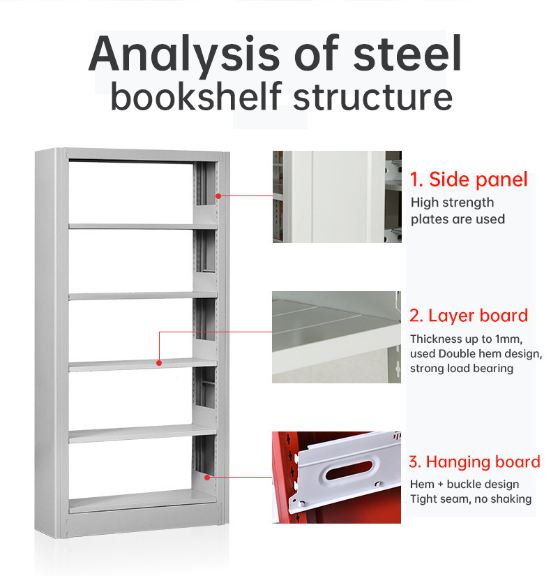 Cheap metal Library book shelves wholesale bookshelf metal used library bookcases library book shelf book shelf design