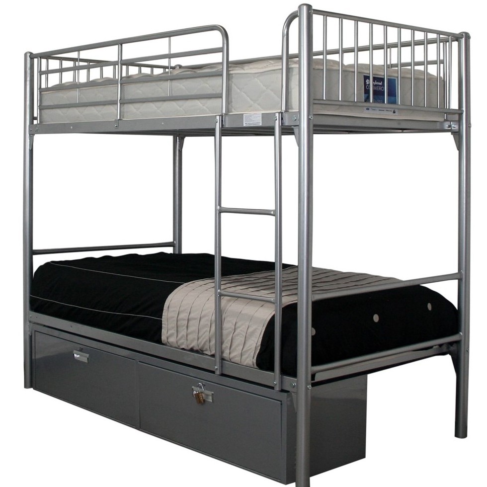 Cheap double bunk bed metal s for adults decar iron duplex PROFUGIO lectum metallum