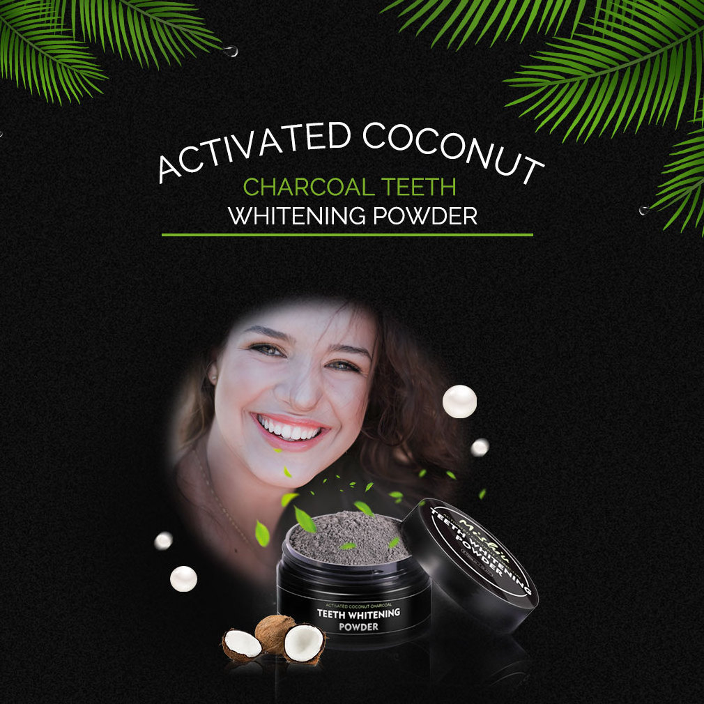 Wholesale 50g Organic Activated Coconut Charcoal Powder Charcoal teeth whitening powder