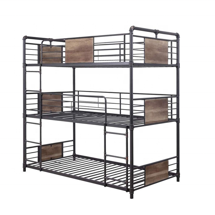 Free Sample Cheap Strong Three Layer Triple bed Metal Bunk Bed For Adults kids