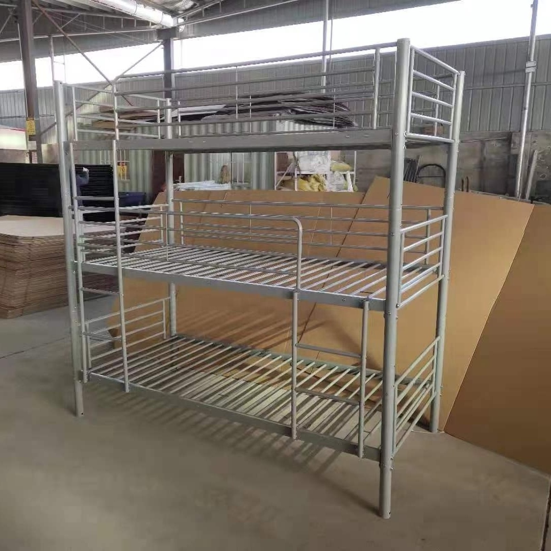 Free Sample Cheap Strong Three Layer Triple bed Metal Bunk Bed For Adults kids